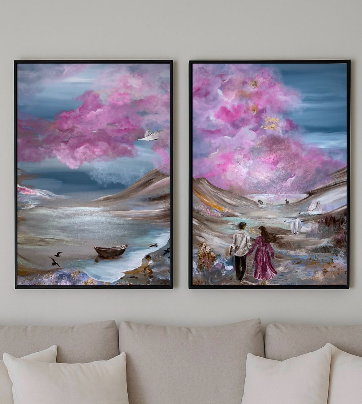 Kærlighed I Alle Former | Sæt af 2 stk. | Originale malerier